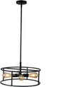 Chloe Lighting Ch6h401rb18-Sf4 Ryker Farmhouse 4 Light Oil Rubbed Bronze Drum Ceiling Pendant 18" Wide
