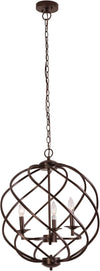 Chloe Lighting CH6H807RB19-UP3 JERICHO Farmhouse 3 Light Oil Rubbed Bronze Ceiling Pendant 19" Wide
