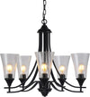 Chloe Lighting CH6R901BK27-UC5 SHERARD Contemporary 5 Light Matt Black Hanging Chandelier 27" Wide