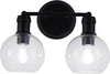 Chloe Lighting CH6S001BK14-BL2 OXA Transitional 2 Light Matt Black Vanity Bath Light 14" Wide