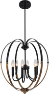 Chloe Lighting CH6S802BG20-UP6 Winona Transitional 6 Light Matt Antique Hanging Ceiling Pendant 20" Wide