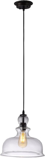 Chloe Lighting CH6S804RB12-DP1 TILIAN Transitional 1 Light Oil Rubbed Bronze Ceiling Pendant 12" Wide