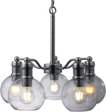 Chloe Lighting CH6S901CM18-DC5 WACIAN Transitional 5 Light Chrome Hanging Chandelier 18" Wide