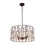 Chloe Lighting CH7R038RB20-UP4 Naomi Contemporary 4 Light Rubbed Bronze Ceiling Pendant 20`` Wide
