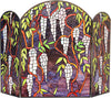 Chloe Lighting CH8F002PF42-GFS CORINTH Tiffany-Style Stained Glass Grape Design Fireplace Screen 42" Wide