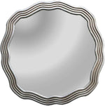 Chloe's Reflection CH8M001SP33-RND Contemporary-Style Silver Finish Round Wall Mirror 33" Wide