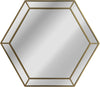 Chloe`s Reflection CH8M010GD34-FHX Golden Finish Hexagon Framed Wall Mirror 30" Width