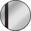 Chloe`s Reflection CH8M016BK30-FRD Black Finish Round Framed Wall Mirror 30`` Height