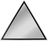 Chloe's Reflection CH8M019BK29-VTR Contemporary Black Finish Triangle Framed Wall Mirror 31.5" Height