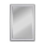 Chloe's Reflection CH8M022WS35-VRT Contemporary White Rectangle Framed Wall Mirror 35" Width