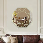 Chloe's Reflection CH8M303GD30-OCT Contemporary-Style Octagon Goldenwall Mirror 30