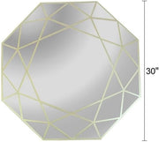 Chloe's Reflection CH8M303GD30-OCT Contemporary-Style Octagon Goldenwall Mirror 30