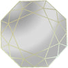 Chloe's Reflection CH8M303GD30-OCT Contemporary-Style Octagon Goldenwall Mirror 30" Tall