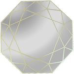 Chloe's Reflection CH8M303GD30-OCT Contemporary-Style Octagon Goldenwall Mirror 30" Tall