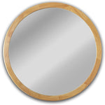 Chloe Lighting CH8M828MW24-FRD Reflection Maple Finish Round Framed Wall Mirror 24’’ Height