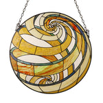 Chloe Lighting CH8P005GA23-RND Geometric Copper-Foiled Black Window Panel