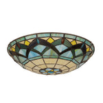 Flush Mount Ceiling Light – Victorian Style Tiffany Stained Glass with 3 Light Fixture for Indoor Lighting 16"W by Chloe Lighting