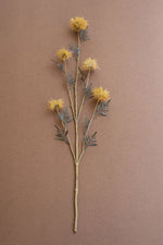 Artificial Yellow Flower Spray 33"L – Bright 5-Bloom Stem, Set of 6 by Kalalou