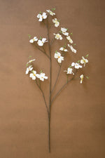 White Artificial Dogwood Spray – 48" Tall Decorative Floral Stem by Kalalou