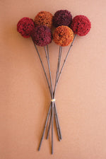 Artificial Allium Ball Stems – 24" Tall Faux Stems Set of 6 by Kalalou