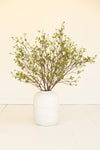 Faux budding leaf branch decorative stem