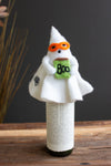 Felt Ghost Bottle Topper – Halloween “Boo” Accent