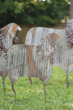 Kalalou CozyHome Set of Three Corrugated Metal Christmas Sheep – Yard Art Decor