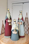 Set of Three Metal Kings – Hand-Painted Holiday Figurines