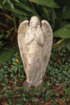 Faux Concrete Angel Statue 21.5"H – Outdoor Spiritual Decor