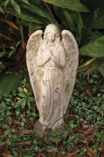 Angel Garden Statue 21.5"H – Serene Faux Concrete Outdoor Decor by Kalalou
