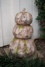 Faux Concrete Pumpkin Stack – Three Decorative Pumpkins by Kalalou