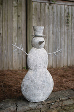 Large Metal Snowman Decor 40 Inch – Hand-Painted Finish by Kalalou