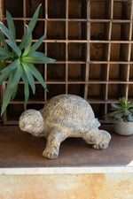 Faux Concrete Resin 9"H Turtle Figurine – Outdoor Garden Decor Accent – Yard Art by Kalalou