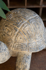 Concrete look turtle figurine