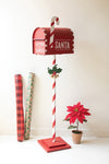 Kalalou festive Christmas mailbox figurine for mantel or tabletop
