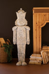 Rustic metal Christmas nutcracker yard decor 42.5 inch tall