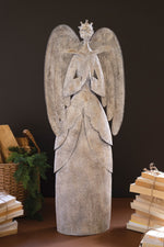 Metal Christmas Angel Yard Decor – Rustic Holiday Figure – 42" Tall by Kalalou