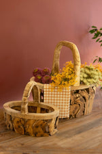 Driftwood and Recycled Baskets – Set of Two by Kalalou