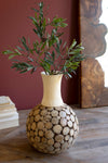 Spliced wood bulb vase by Kalalou
