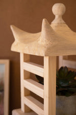 Pagoda-Style Wood Bird Feeder, 19" Tall, Handcrafted Garden Accent by Kalalou