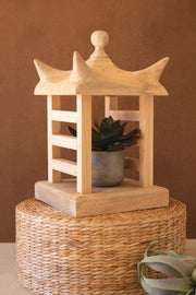 Rustic Pagoda Bird Feeder by Kalalou