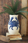 Ceramic Crab Vase – 12" Tall Coastal Decorative Piece by Kalalou