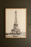 Black and white Eiffel Tower framed art