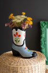 Ceramic Cowboy Boot Vase – 9.5" Tall Western Decorative Accent by Kalalou