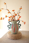 Whimsical ceramic fish vase tabletop decor