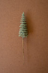 Artificial Mini Bottle Brush Floral Stem – Green – 6" Height