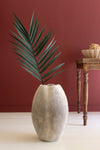 Tall Stone Composite Scalloped Vase – 21" Decorative Accent by Kalalou
