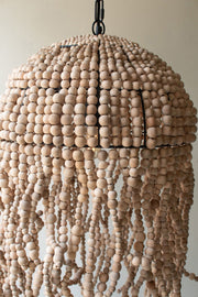 Jellyfish-Inspired Wooden Bead Chandelier – by Kalalou