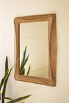Natural Paper Rope Mirror 39.5"H – Coastal Wall Accent