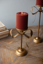Bow Detail Candle Stands – Elegant Brass Trio